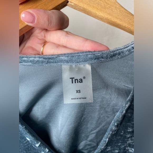 TNA Crushed Velvet Longsleeve Bodysuit - Picture 6 of 7